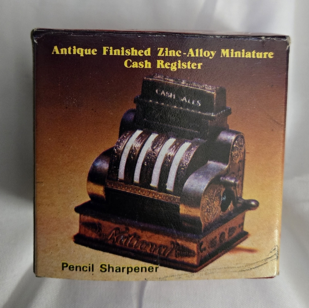 Vintage Die-Cast Metal Minature Replica National Cash Register Pencil Sharpener